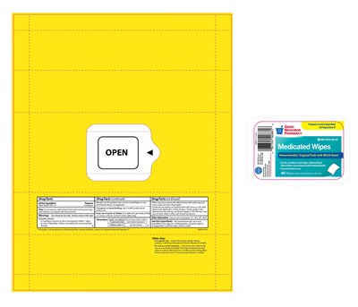 Image Of Carton Label (Pa 408812 Pl Ame Medicated Wipes 48ct)