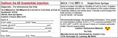 Principal Display Panel (18.5 MBq/mL Syringe Label)