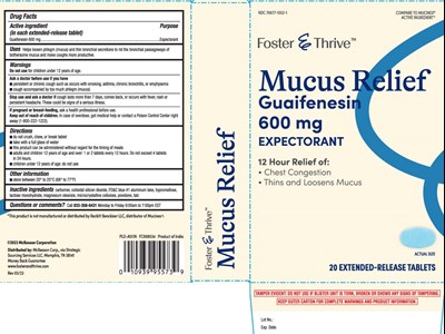 Guaifenesin 600 mg (Mucus Relief 600 mg Extended Release Caplet Aml 1)