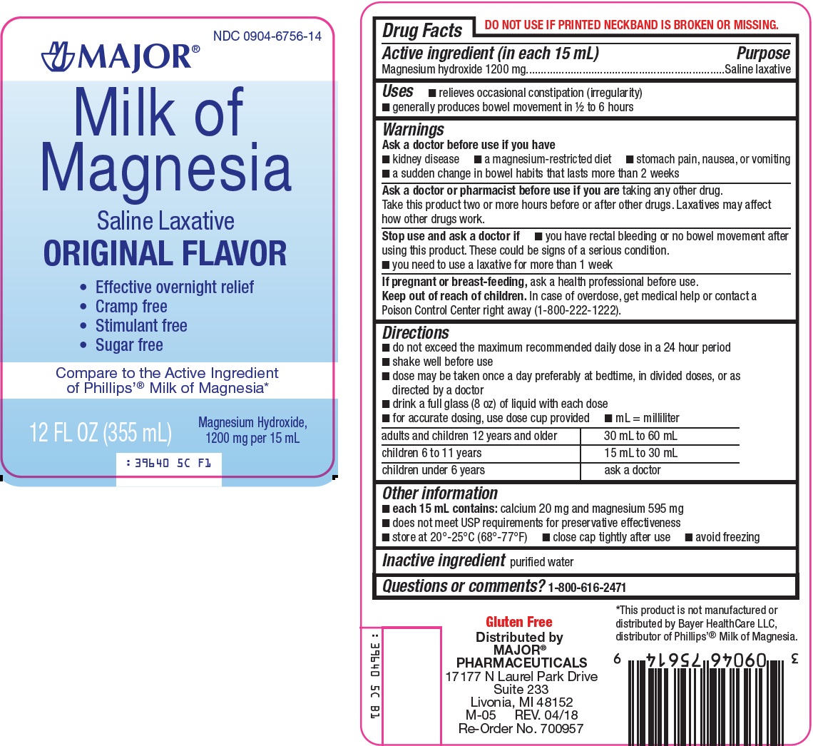 NDC 0904 6756 Milk Of Magnesia Suspension Oral