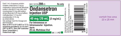 PRINCIPAL DISPLAY PANEL - 2 mg/mL Vial Label - ondansetron injection label