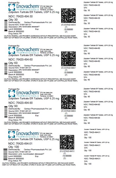 zolpidem-03.jpg PRINCIPAL DISPLAY PANEL - 6.25 mg Tablet Bottle Label - zolpidem 03