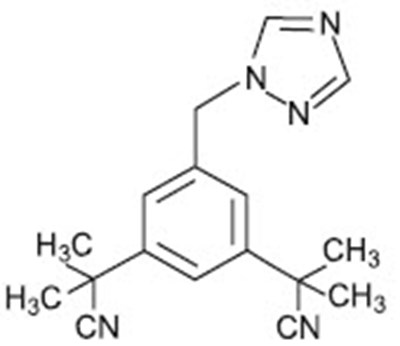 anastrozole-01.jpg Chemical Structure - anastrozole 01