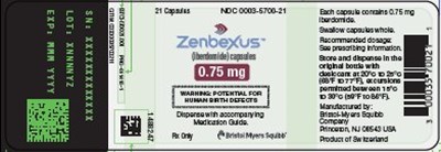 Zenbexus 0.75 mg Respresentative Packaging (Zenbexus 0.75mg Label.jpg)