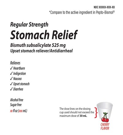 Bismuth Subsalicylate 525 mg - peptic relief regular strength cherry no veegum 1