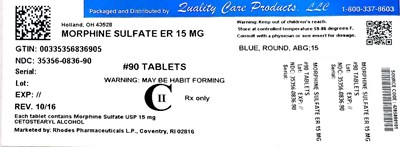 MorphineSulfER15mgPurdue.jpg Image of 15mg Label - MorphineSulfER15mgPurdue