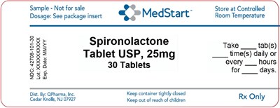 25mglabel.jpg 42708-101-30 Spironolactone Tablet USP 25mg x 30 - 25mglabel