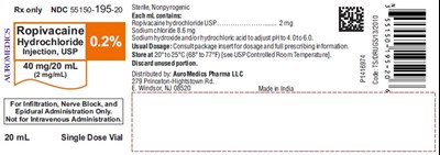 ropivacaine-fig1.jpg PACKAGE LABEL-PRINCIPAL DISPLAY PANEL-0.2% (2 mg/mL) - 20 mL Container Label - ropivacaine fig1