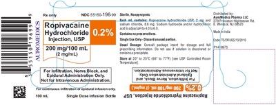 ropivacaine-fig3.jpg PACKAGE LABEL-PRINCIPAL DISPLAY PANEL-0.2% (2 mg/mL) - 100 mL Container Label - ropivacaine fig3