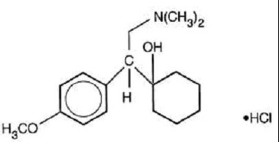Structural formula for venalfaxine hydrochloride, USP - image 1
