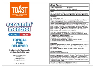 ToastScreaminMenthol5ozLabel022725Final.jpg Label - ToastScreaminMenthol5ozLabel022725Final