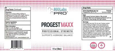 ProgestOil_1oz_DrugFactsLabel.jpg Progesterone Oil 1oz - ProgestOil 1oz DrugFactsLabel