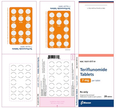 Principal Display Panel- 7 mg Tablet Blister (Teriflunomide 05)