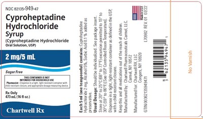 "image Description" (Cyproheptadine HCl 473ml Label)