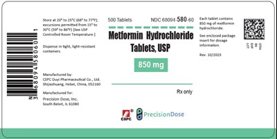 metformin-ir-03.jpg PRINCIPAL DISPLAY PANEL - 850 mg Tablet Bottle Label - metformin ir 03
