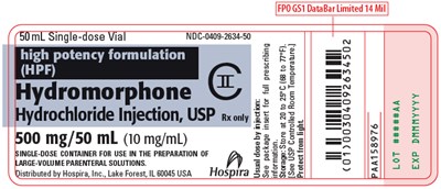hydromorphone-07.jpg PRINCIPAL DISPLAY PANEL - 50 mL Vial Label - hydromorphone 07