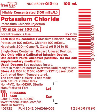 pot0d-0004-03.jpg Package Label - Principal Display Panel - Potassium Chloride 10 mEq 100 mL Bag Label - pot0d 0004 03