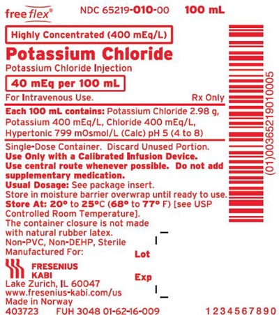 pot0d-0004-07.jpg Package Label - Principal Display Panel - Potassium Chloride 40 mEq 100 mL Bag Label - pot0d 0004 07