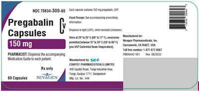 pregabalin-18.jpg PRINCIPAL DISPLAY PANEL - 150 mg Capsule Bottle Label - pregabalin 18