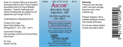 Ascor Vial Label Only