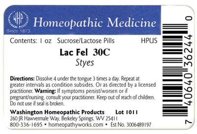 Lac fel label example - LacFel30c1oz label