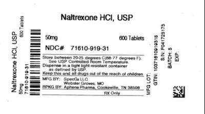 Label - 71610 0919 31