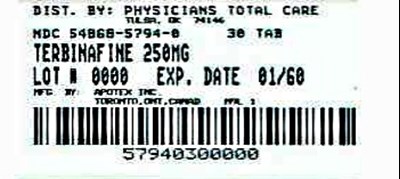 Image Of 250 mg Package Label (5794)