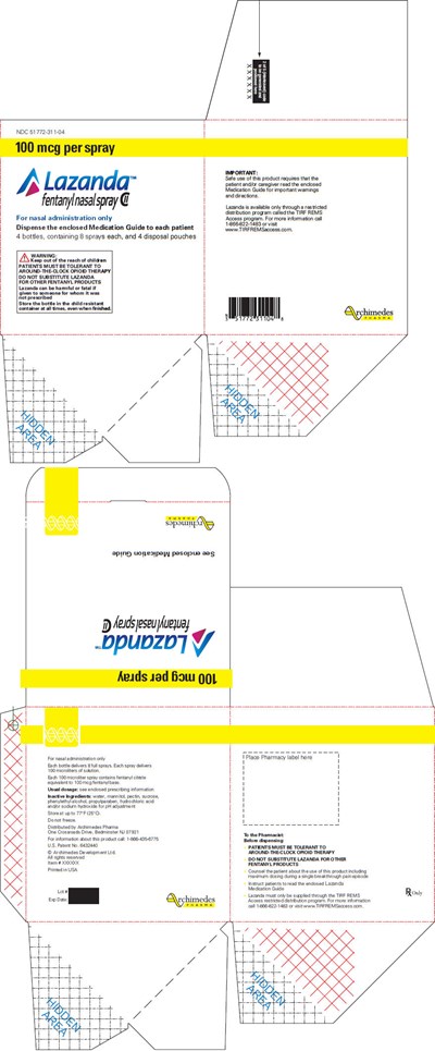 lazanda-16.jpg PRINCIPAL DISPLAY PANEL - 100 mcg Carton - lazanda 16