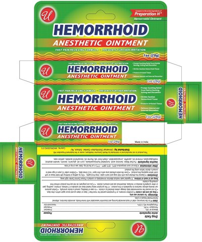 image of package label - hemorrhoid anesthetic