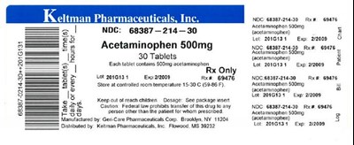 Label Image - acetaminophen image