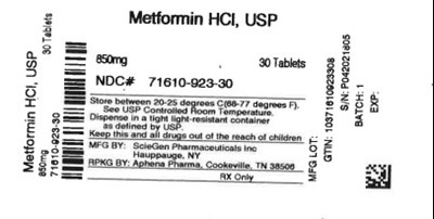 Label - 71610 0923 30