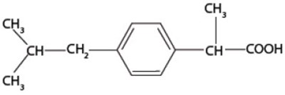 Chemical Structure - ibuprofen 01