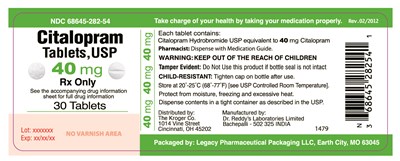 Citalopram 40 mg Bottle Label (Citalopram Kroger 2)