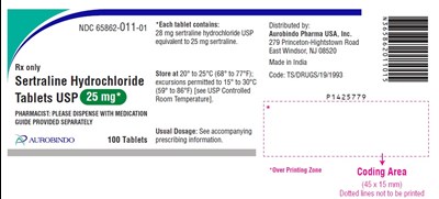 sertraline-fig1.jpg PACKAGE LABEL-PRINCIPAL DISPLAY PANEL - 25 mg (100 Tablets Bottle) - sertraline fig1