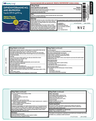diphenibuprofen-fig1.jpg PACKAGE LABEL-PRINCIPAL DISPLAY PANEL - 25 mg/200 mg (160 Liquid-Filled Capsules) Bottle Label - diphenibuprofen fig1