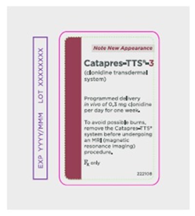 Pouch(front)- 0.3 mg (Catapres Tts 3 Pouch)
