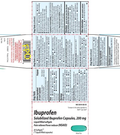Solubilized Ibuprofen Equal To 200 mg Ibuprofen (nsaid)* (present As The Free Acid And Potassium Salt) *nonsteroidal Anti-inflammatory Drug (Ibuprofen 200 mg Softgel Pur 1)