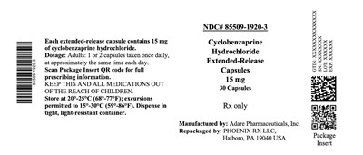 Cyclobenzaprine Hydrochloride Extended-Release 15mg Capsules - 8550919203