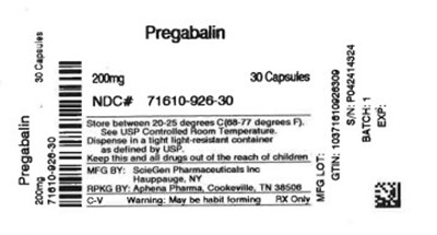 Label (71610 0926 30)