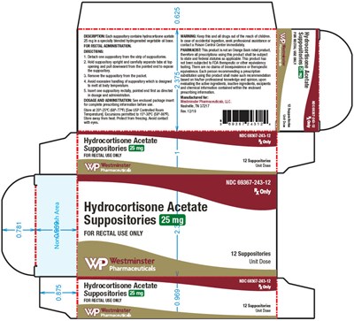 hydrocortisone-02.jpg PRINCIPAL DISPLAY PANEL - 12 Suppository Carton - hydrocortisone 02