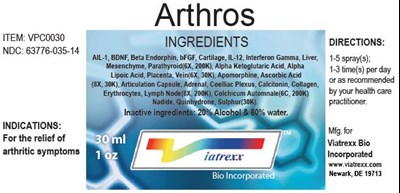 arthros-label.jpg Ingredients - arthros label