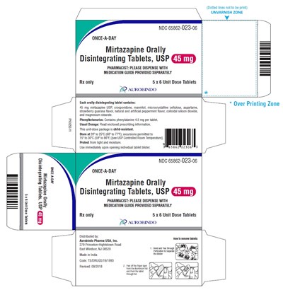 mirtazapine-fig6.jpg PACKAGE LABEL-PRINCIPAL DISPLAY PANEL – 45 mg Blister Carton (5 x 6 Unit-dose) - mirtazapine fig6
