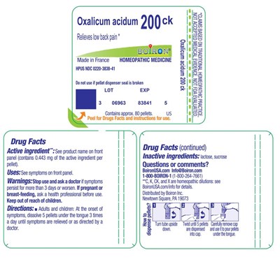 label - Oxalicum acidum 200ck label