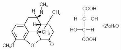 Hydrocodone Bitartrate Structural Formula (Hydrocodone Bitartrate And Acetaminophen Tablets 1)