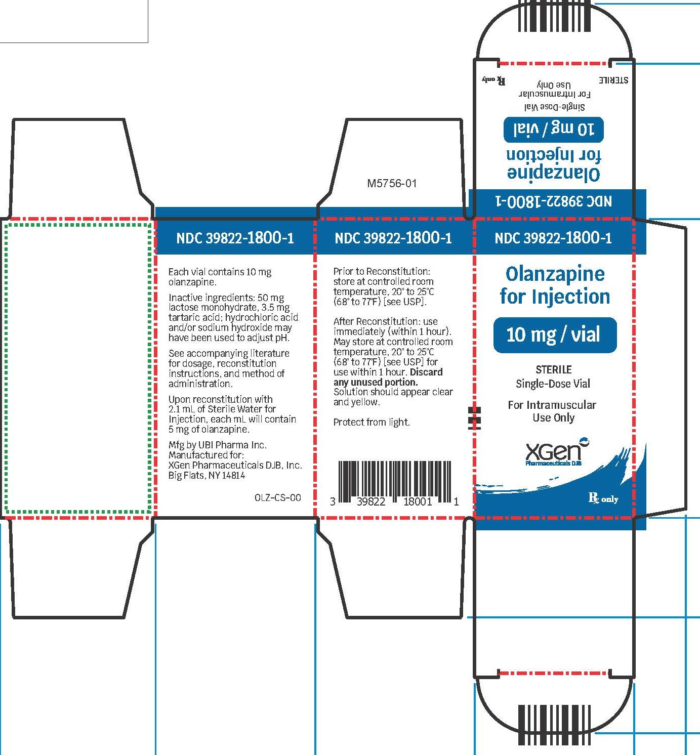 Olssa Olanzapine Product Images - NDC 39822-1800
