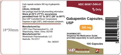 gabapenin-07.jpg PRINCIPAL DISPLAY PANEL - 300 mg Capsule Bottle Label - gabapenin 07