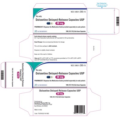 duloxetine-fig13.jpg PACKAGE LABEL-PRINCIPAL DISPLAY PANEL - 60 mg Blister Carton (10 x 10 Unit-dose) - duloxetine fig13