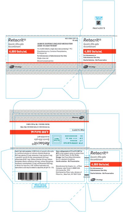 retacrit-25.jpg PRINCIPAL DISPLAY PANEL - 4,000 Units/mL Vial Carton - retacrit 25