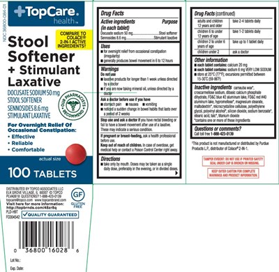 Docusate Sodium 50 mg, Sennosides 8.6 mg - stool with laxative 8 6 mg red tablets 1