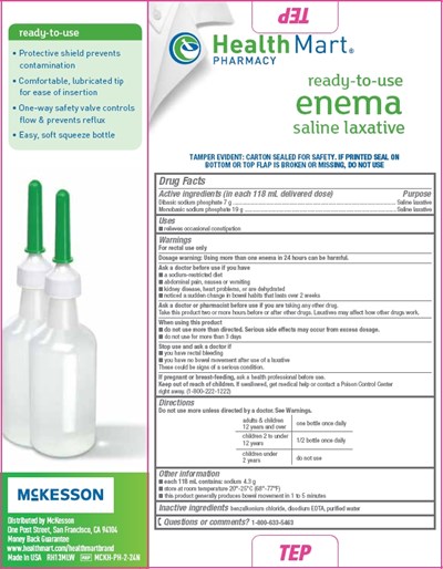 Mckesson Healthmart Saline Laxative Enema Box Side And Back (3b407e62 4300 475c 999a A622c094ce31 00)